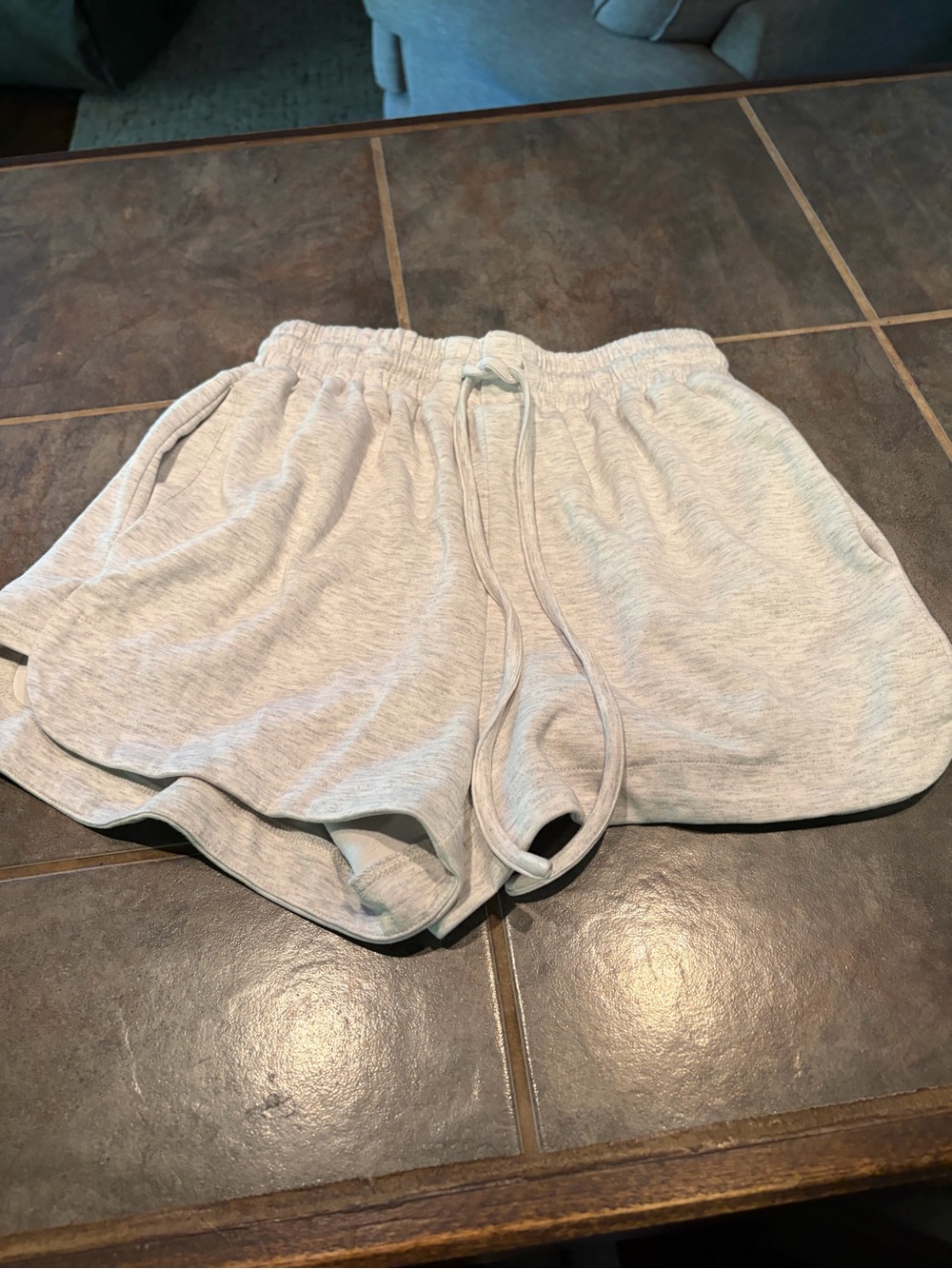Promise the Label Women's Light Heathered Gray Casual Drawstring Shorts- small